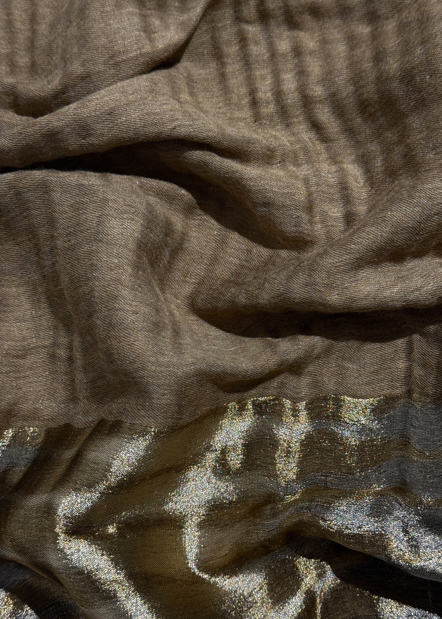 Pure wool double gold shaded stole