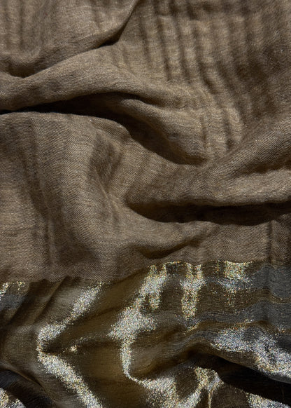 Pure wool double gold shaded stole