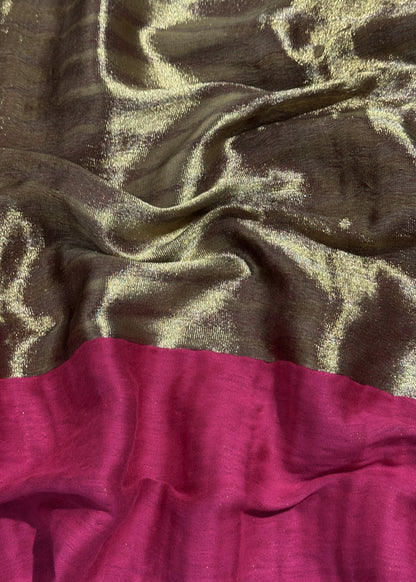 Pure wool double gold shaded stole