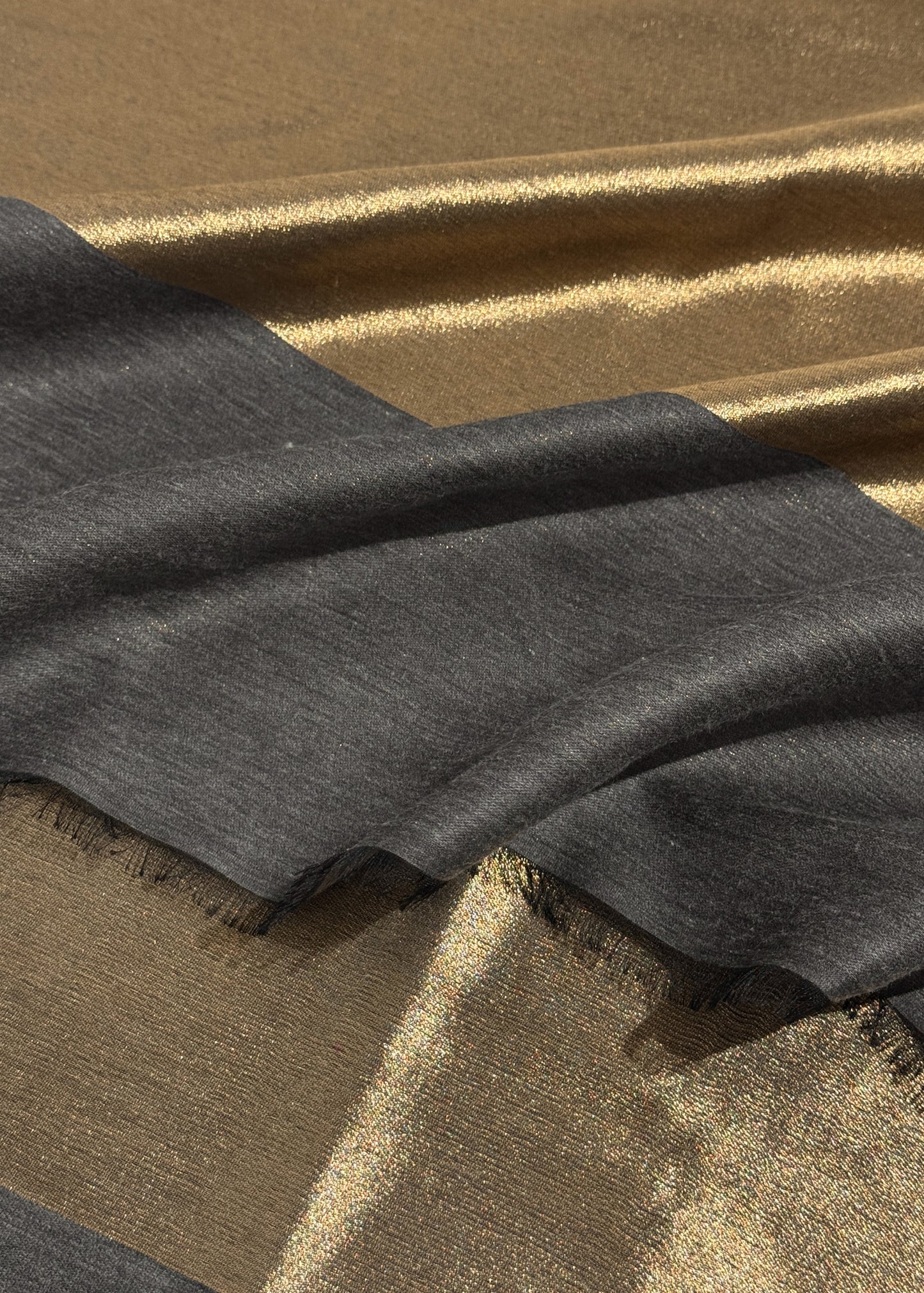 Pure wool double gold shaded stole