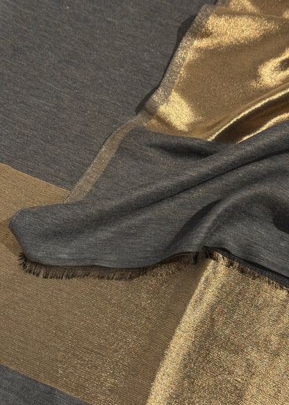 Pure wool double gold shaded stole