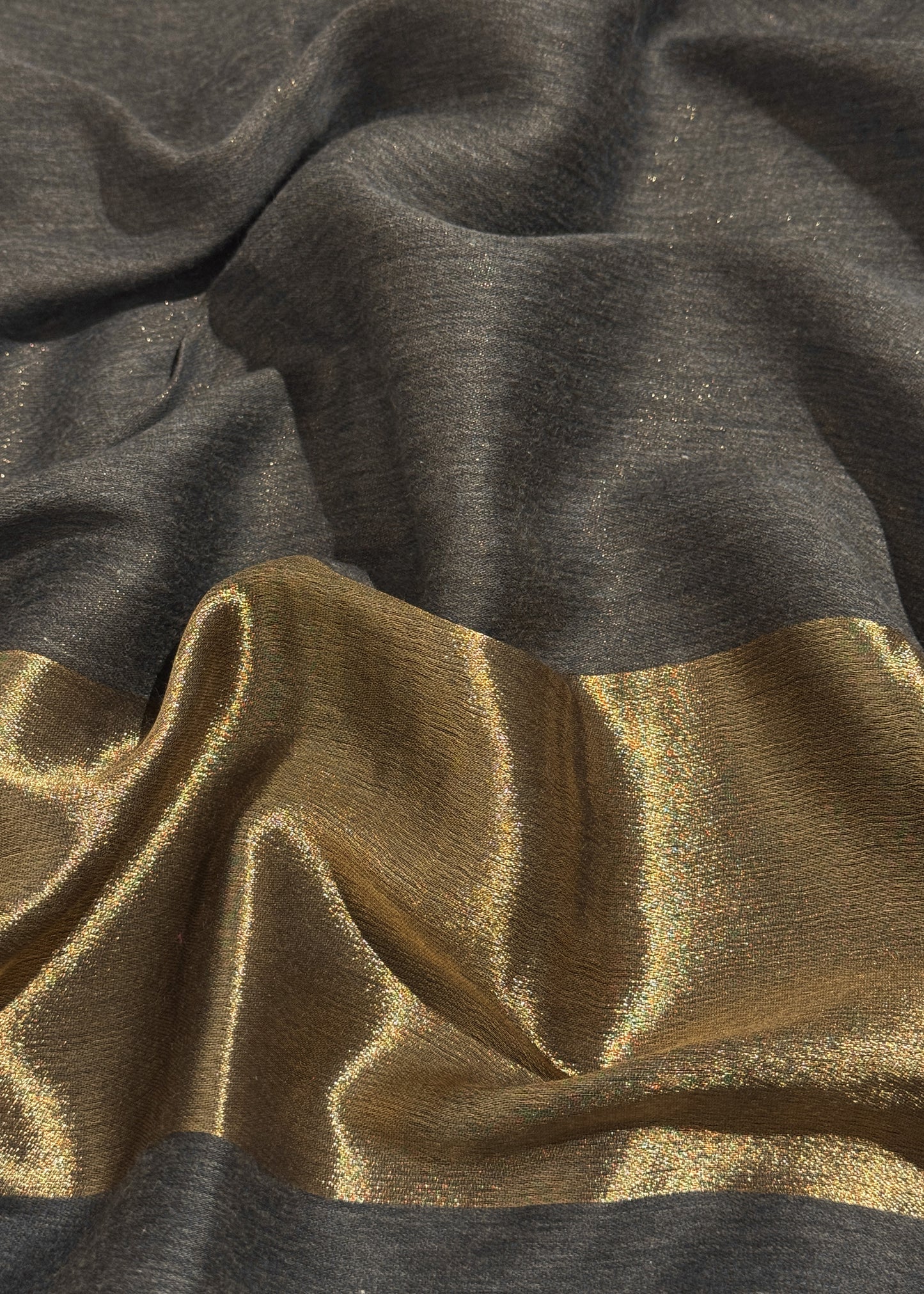 Pure wool double gold shaded stole