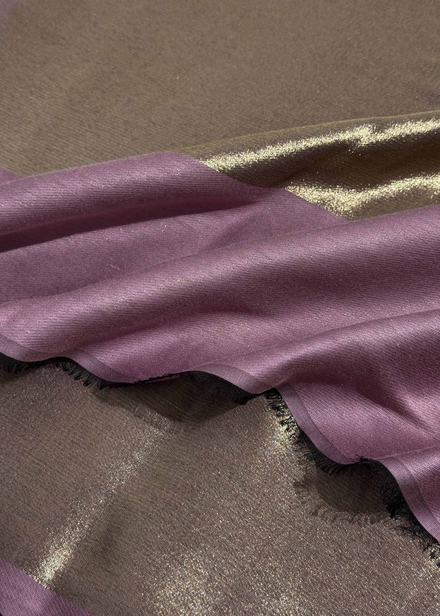 Pure wool double gold shaded stole