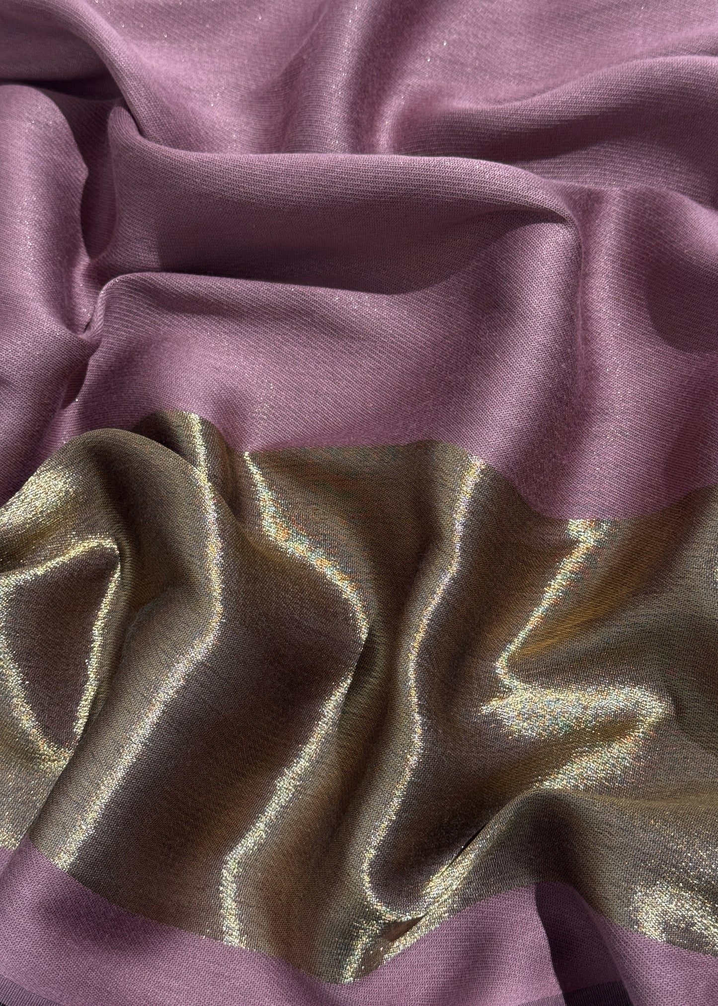 Pure wool double gold shaded stole