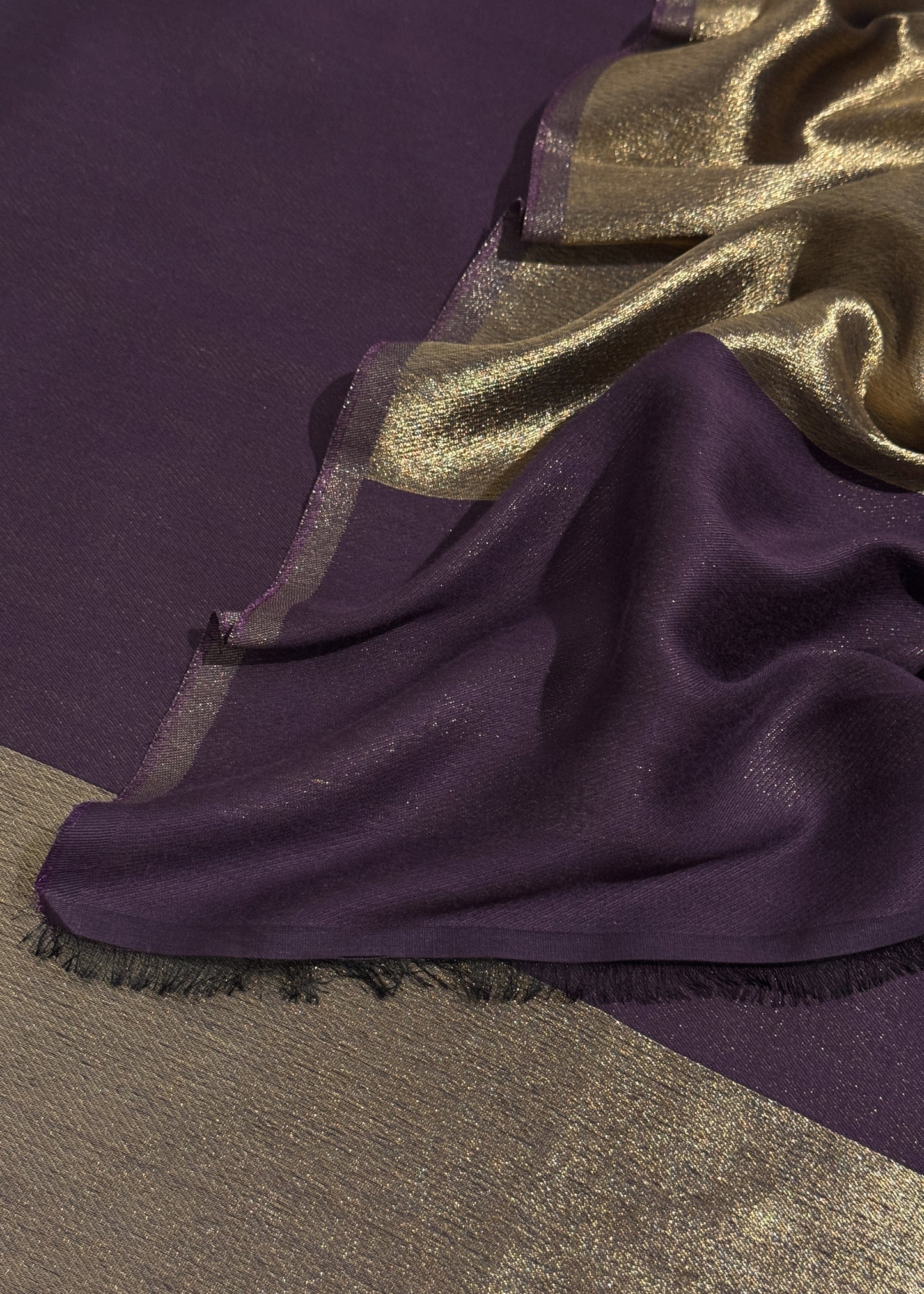 Pure wool double gold shaded stole
