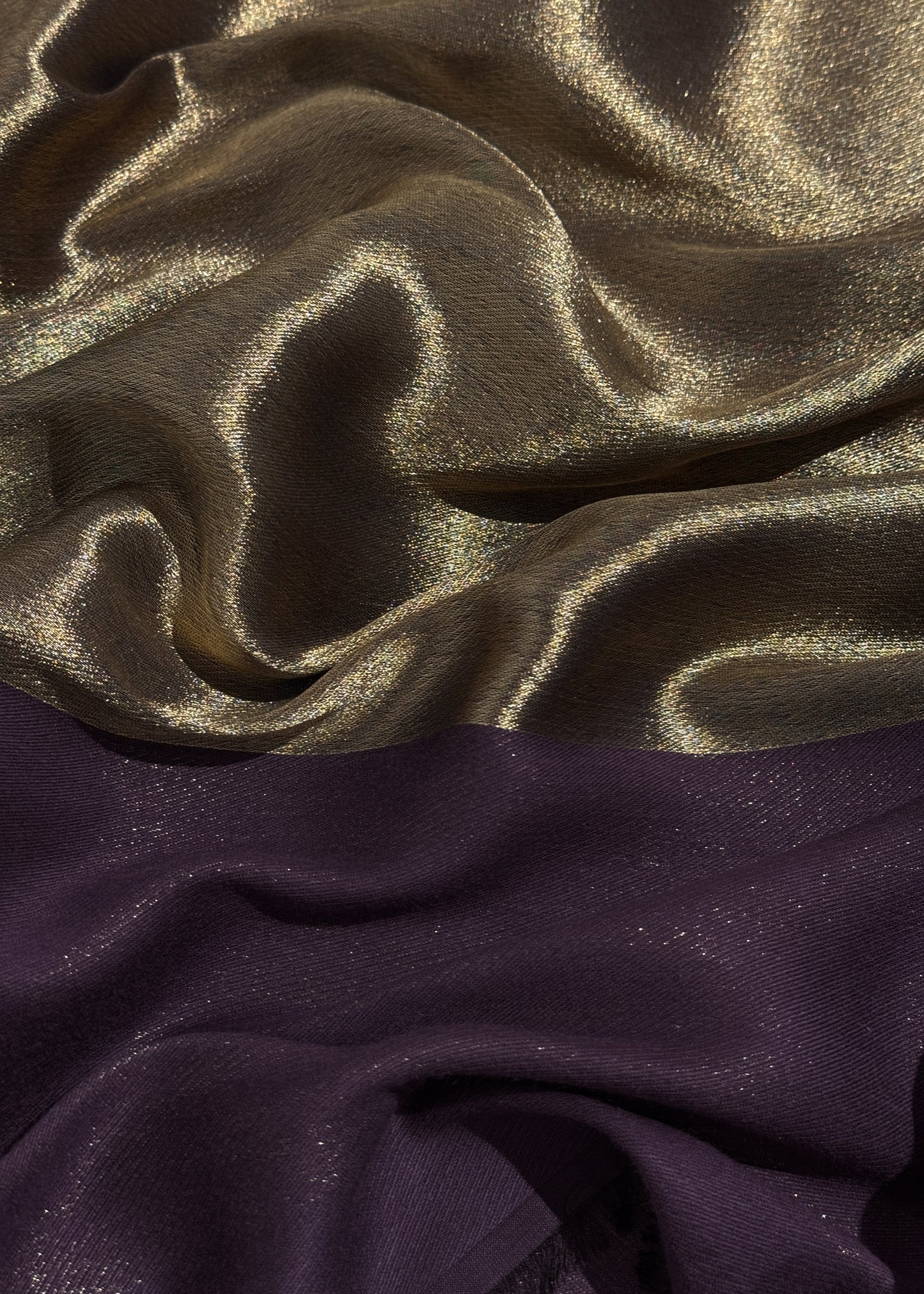 Pure wool double gold shaded stole