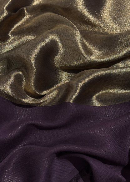 Pure wool double gold shaded stole