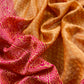 Yellow and Red Paisley Block Print Pure Maheshwari Silk Unstitched Suit
