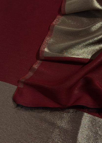 Pure wool double gold shaded stole