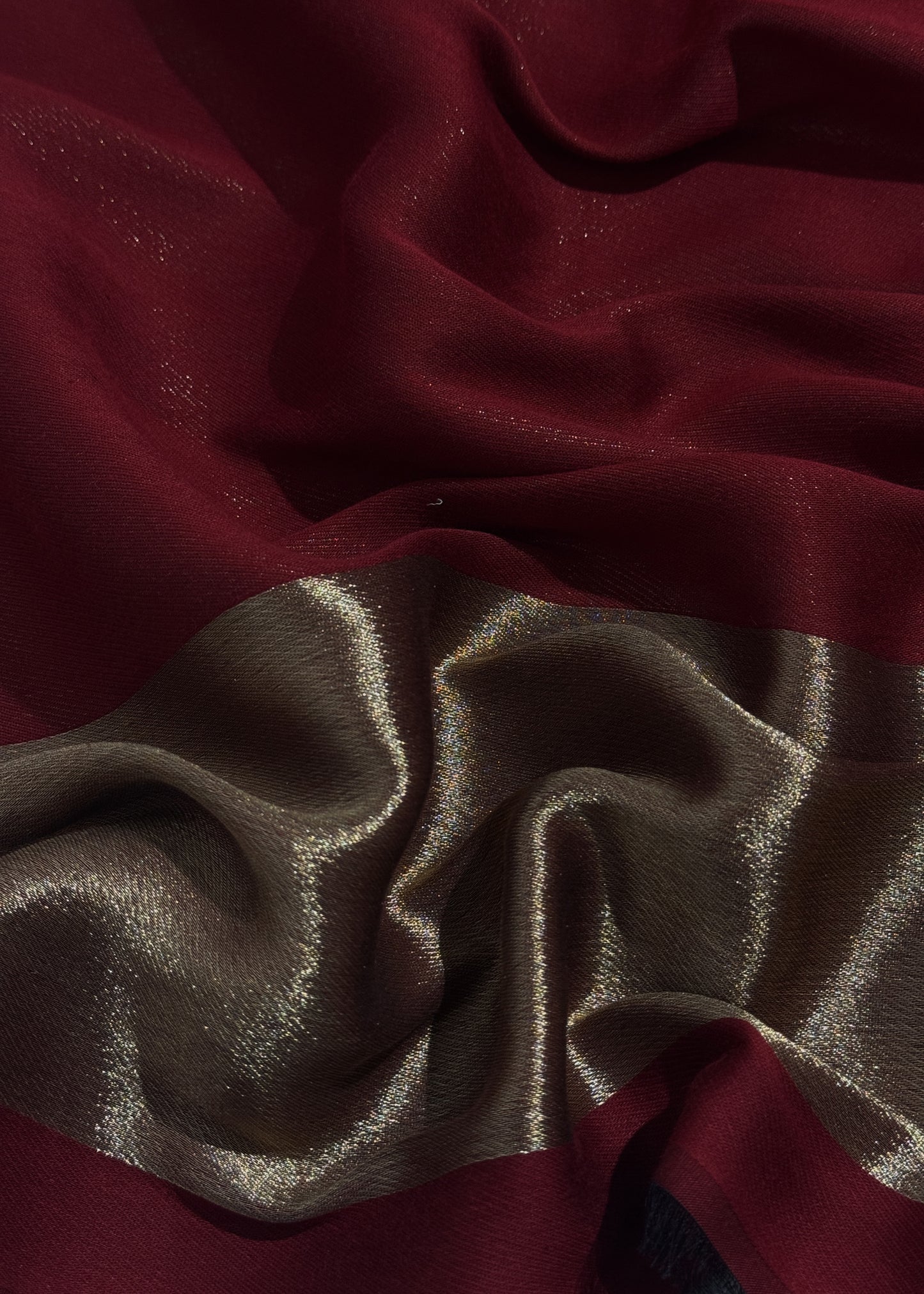 Pure wool double gold shaded stole