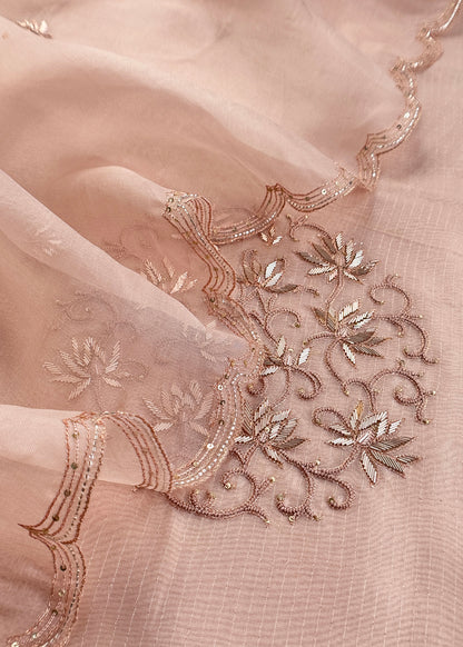 Premium quality kora silk unstitched suit with dupatta

