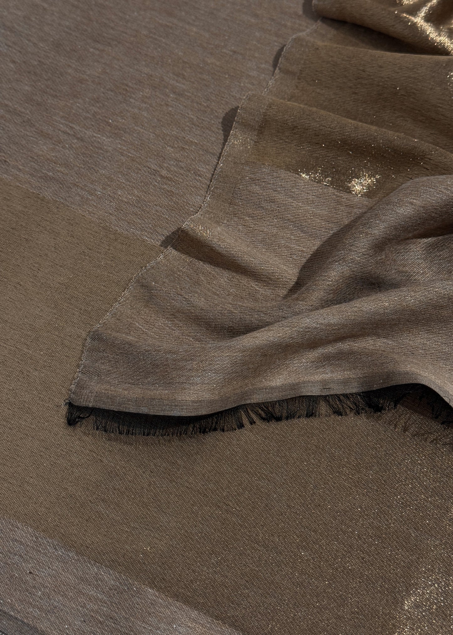 Pure wool double gold shaded stole