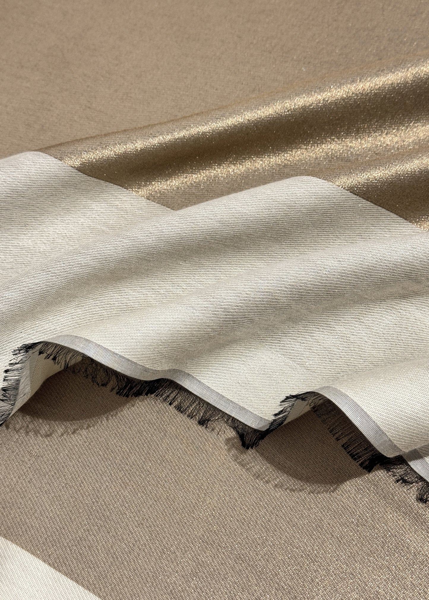 Pure wool double gold shaded stole