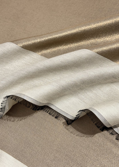 Pure wool double gold shaded stole