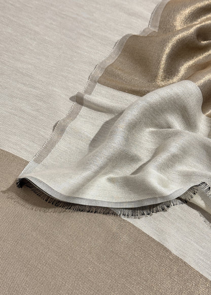 Pure wool double gold shaded stole