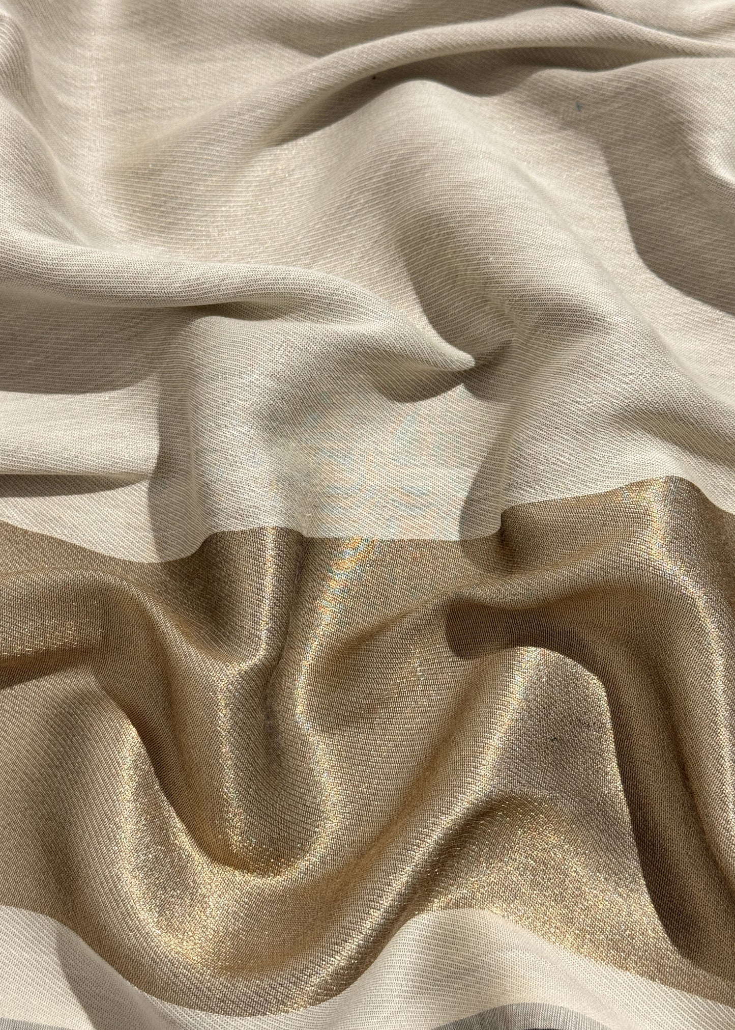 Pure wool double gold shaded stole