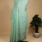 Light Green Lakhnavi Mul Chanderi Suit With Dupatta