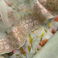 Soft Pista Green Kalasheel Luxe Phool Bagh Pure Organza Suit With Pitta Work