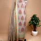 Mauve Handloom Unstitched Suit Banarasi Meenakari Suit In Pure Organza Silk