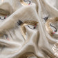 Sea Salt Flamingo Organza Georgette Suit Fabric With Resham Embroidery
