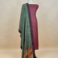 Maroon Pashmina Unstitched Suits With Kalamkari Dupatta