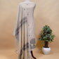 Light Blue Linen Chanderi Suit Fabric With Traditional Jamdani Weaving