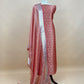 Pink Brocade Silk Kurta And Zari Panel Silk Dupatta