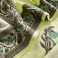 Pista Green Handloom Banarasi Suit With Meenakari Weaving