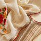 Mulmul suit set with flower embroidered

