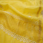 Yellow Lakhnavi Mul Chanderi Suit With Dupatta