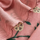 Pink Pure Mulmul Suit Fabric With Appliqué Work