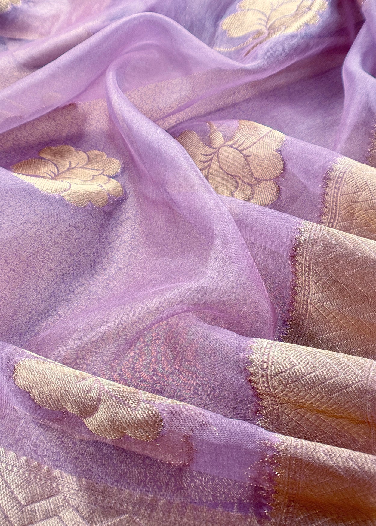 Brocade woven suit set with tissue silk dupatta

