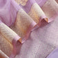 Lavender Designer Pure Brocade Silk Kurta and Organza Dupatta
