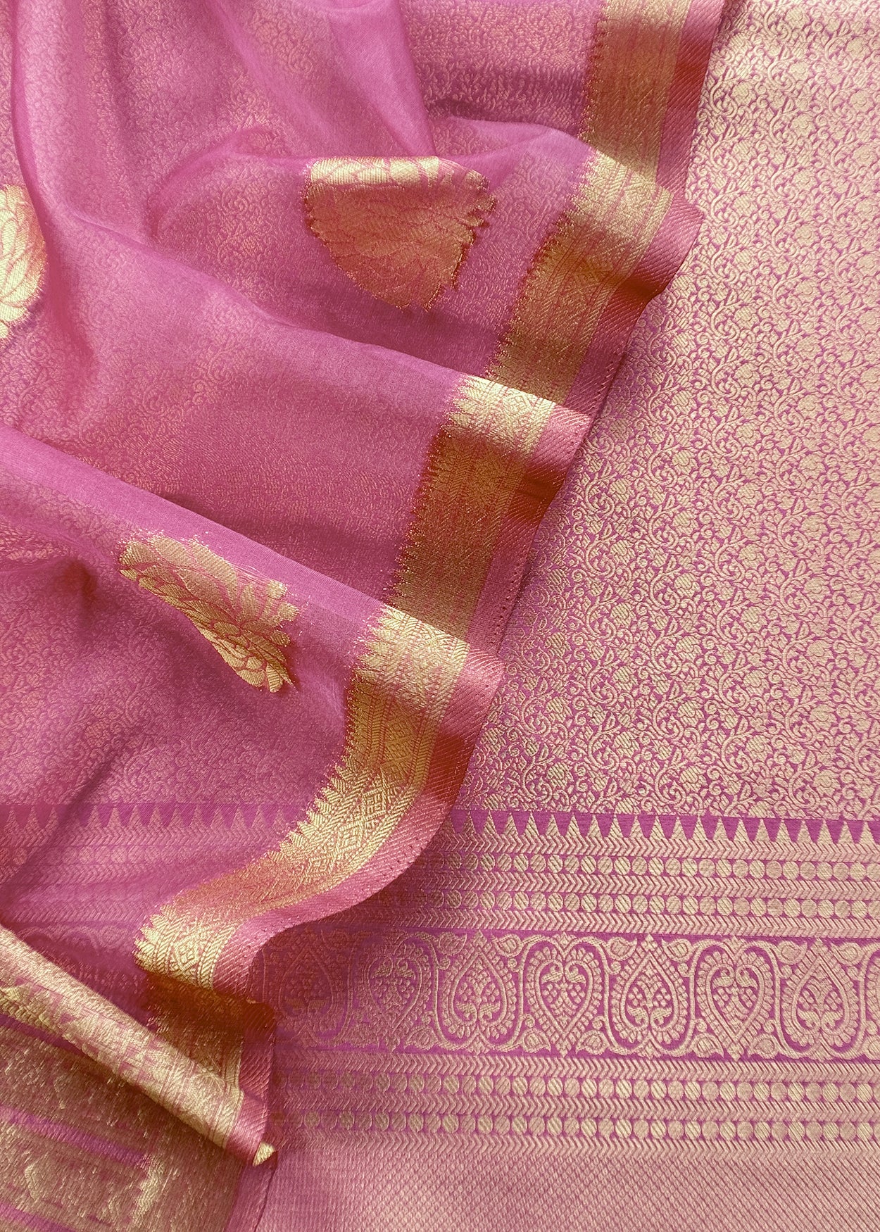Brocade woven suit set with tissue silk dupatta

