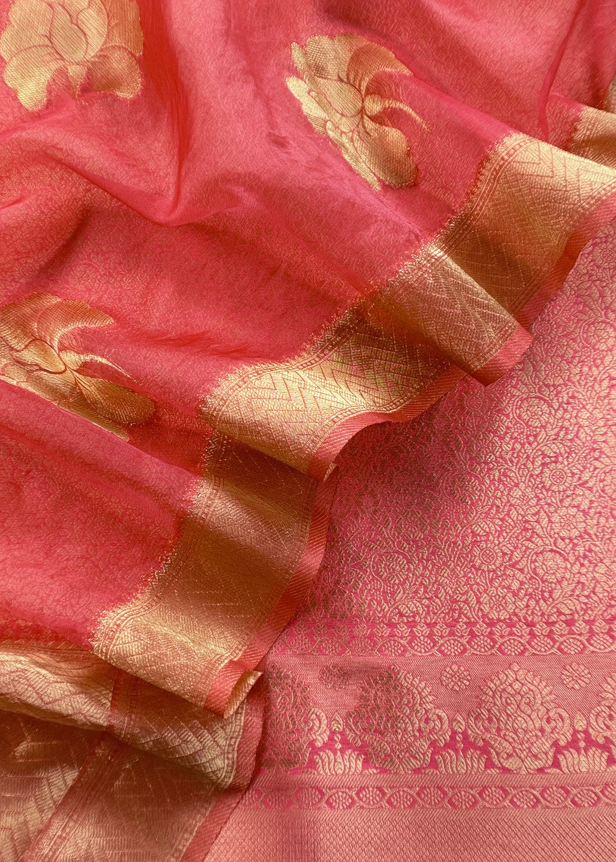 Brocade woven suit set with tissue silk dupatta

