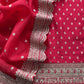 Shringar Red Handloom Luxurious Silk Suit With Meenakari Weaving And Dori embroidery