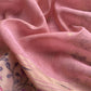 Taffy Pink Mor Paithani Style Jamdani weaving Suit in Linen Chanderi fabric