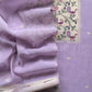 Lilac Mor Paithani Style Jamdani weaving Suit in Linen Chanderi fabric