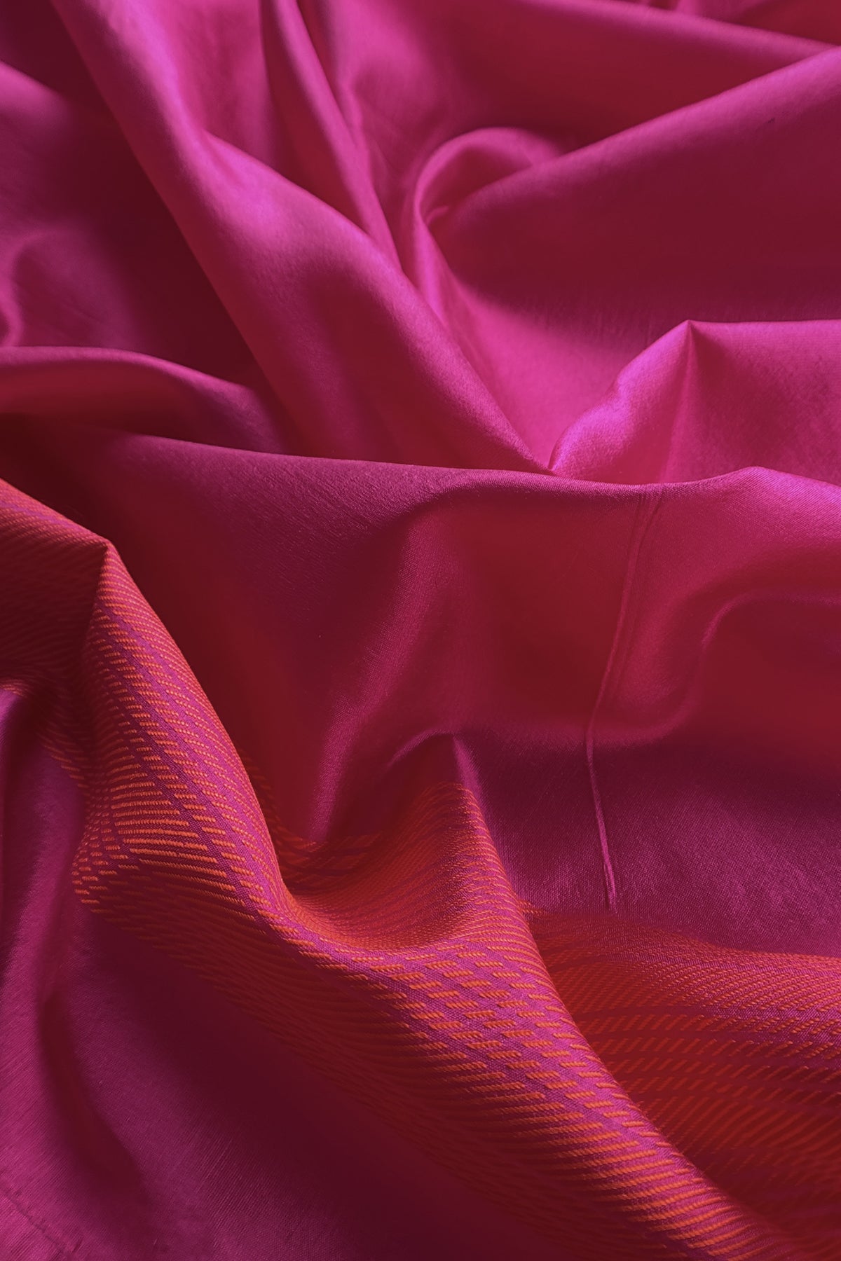 Rani Pink Handloom Zari Weaving Silk Suit With Kora Dupatta
