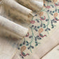Beige Mor Paithani Style Jamdani weaving Suit in Linen Chanderi fabric