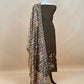 Forest Green Kora Silk Suit Fabric With Appliqué Work And Hand Embroidery