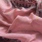 Pink Linen Chanderi Suit Fabric With Traditional Jamdani Weaving