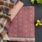 Wine Chanderi Silk Unstitched Suit With Gotta Patti And Mirror Work Dupatta