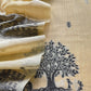 Yellow Linen Chanderi Suit Fabric With Traditional Jamdani Weaving