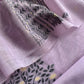 Lavender Linen Chanderi Suit Fabric With Traditional Jamdani Weaving