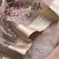 Luxe Cheeku Handloom Tissue Silk Suit Adorned With Gold Pitta Work And Resham Embroidery