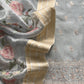 Luxe Powder Blue Handloom Tissue Silk Suit Adorned With Gold Pitta Work And Resham Embroidery