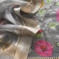 Luxe Steel Gray Handloom Tissue Silk Suit With Sequin And Bharwa Resham Embroidery