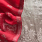 Luxe Golden Red Dulhan Handloom Tissue Silk Kurta And Kora Silk Dupatta With Pitta Hand Work