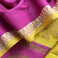 Luxe Pear Green And Wine Designer Handwoven Silk Suit Fabric With Zari Weaving